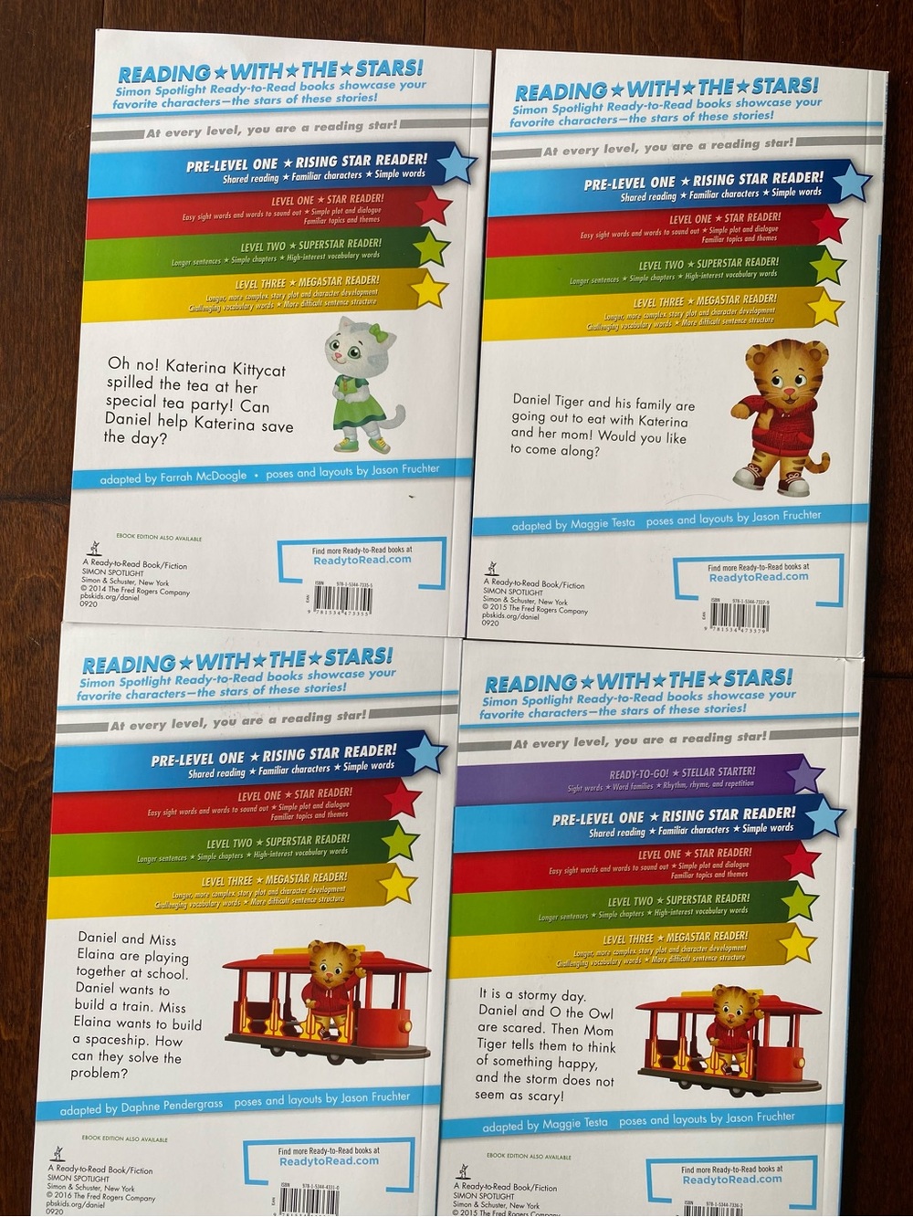 Daniel Tiger Ready-to-Read Set of 4 Colorful Kids Collection Early Reader Books - Picture 2 of 3